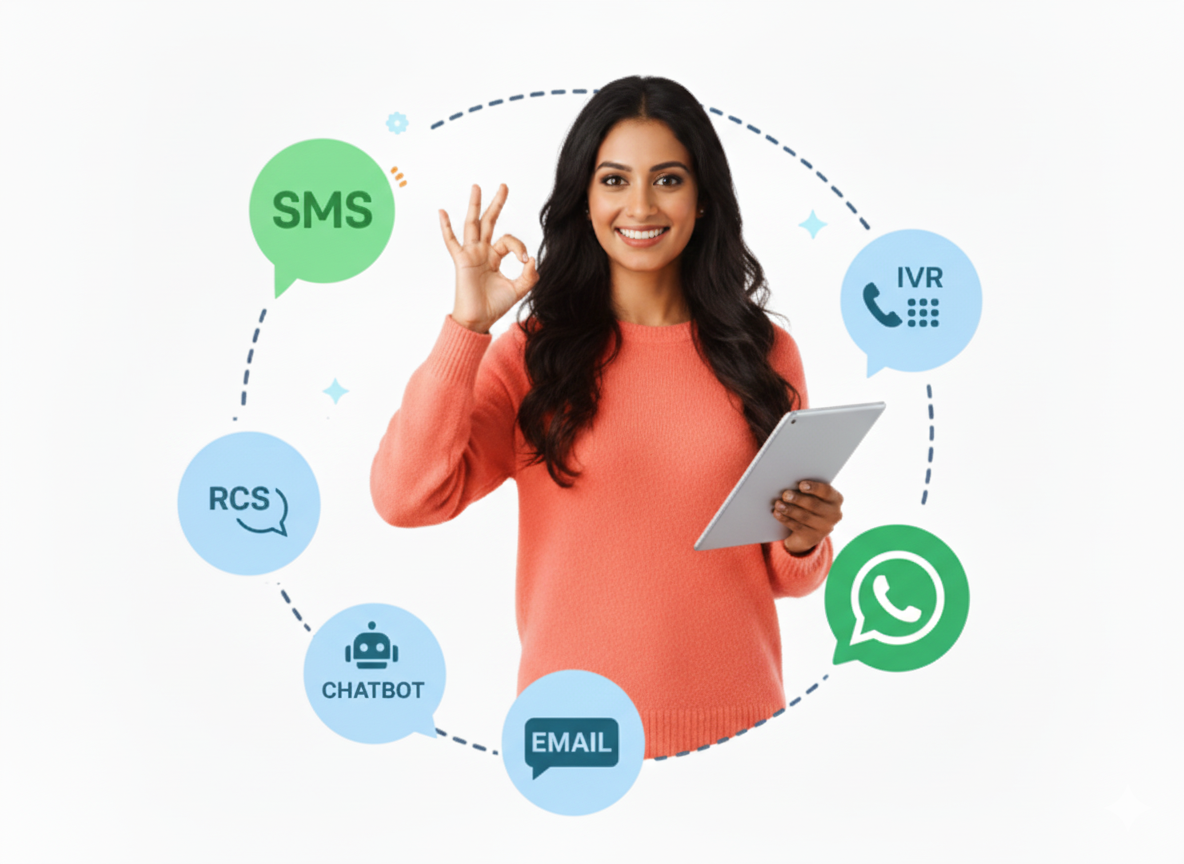 Illustration of Pingbix platform unifying multiple communication channels