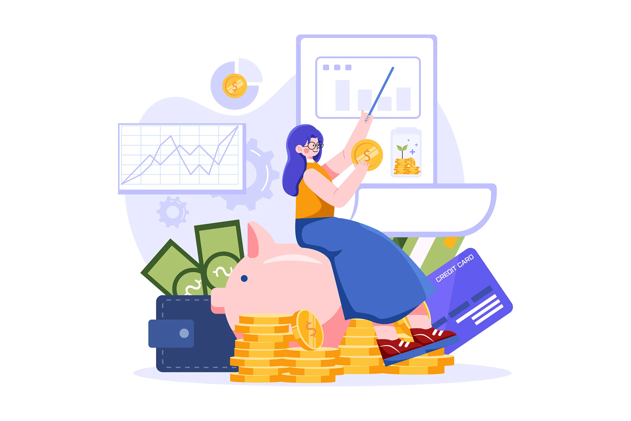 AI powered financial dashboard on a laptop
